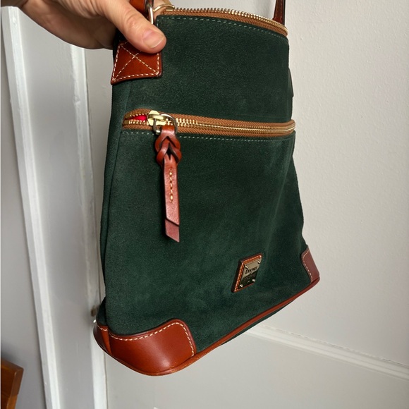 Dooney & Bourke Green Emerald Suede Leather Bag Purse - Picture 9 of 10